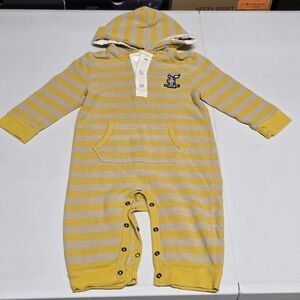 Burberry Children Striped Yellow and Gray Kids One Piece